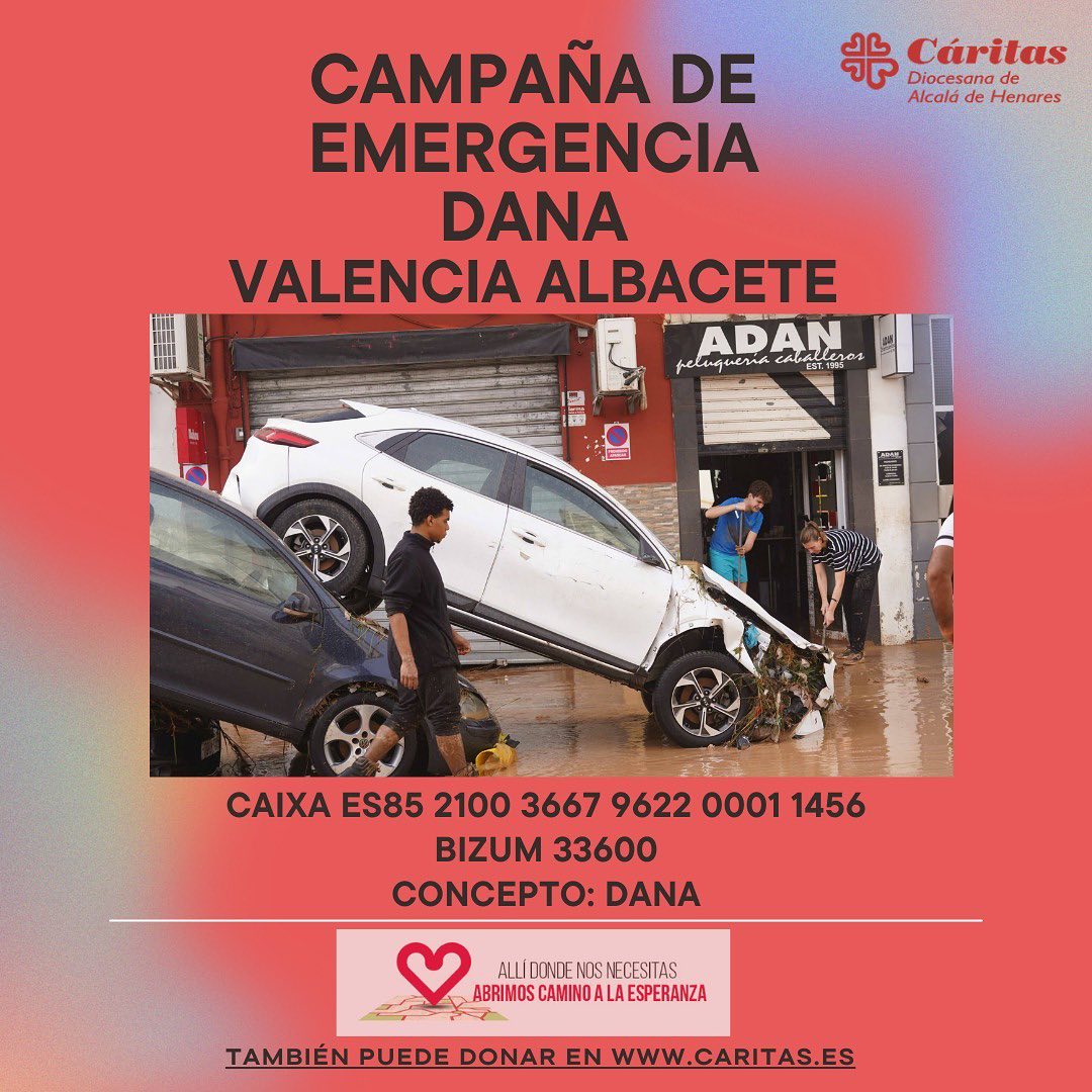 caritas alcala dana valencia albacete