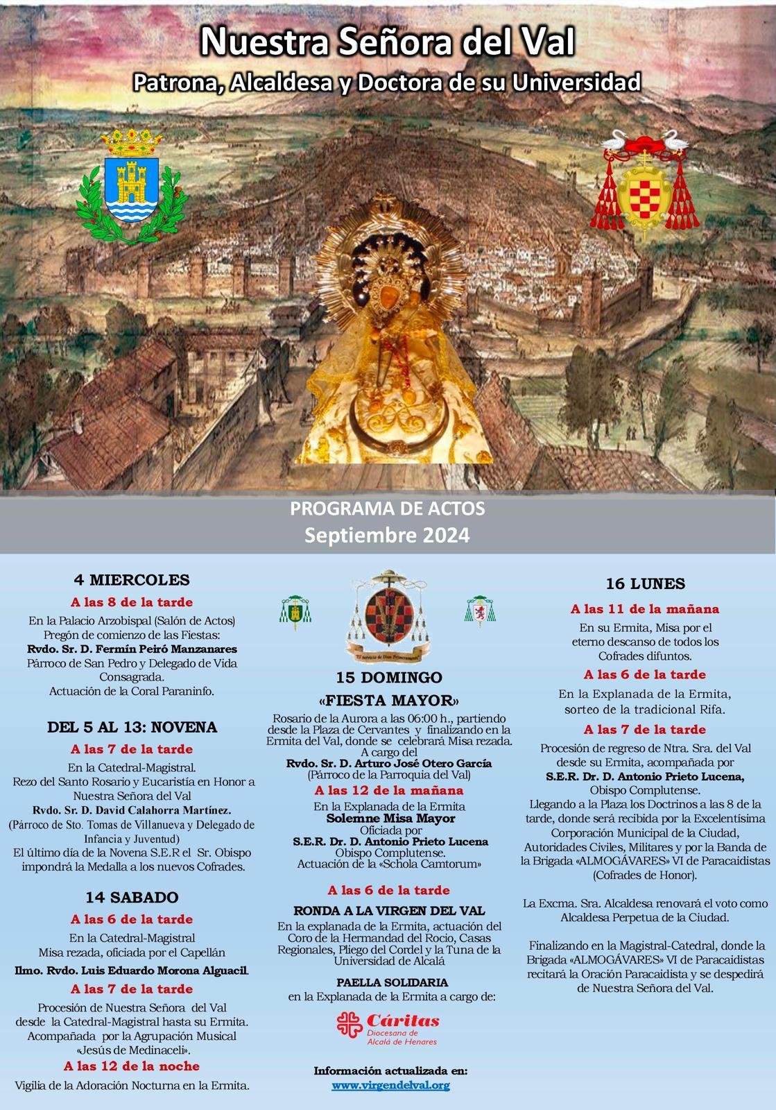 programa de actos virgen del val 2024 sept